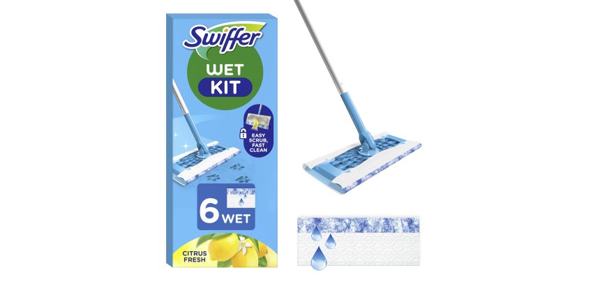 Balai Swiffer Wet Kit + lingettes sol humides