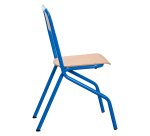 Schoolstoel Matteo - maat 6 - groep 8/middelbare school - gekleurde vernis - tafelsteun