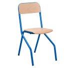 Schoolstoel Matteo - maat 6 - groep 8/middelbare school - gekleurde vernis - tafelsteun