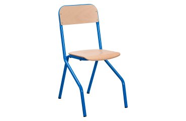 Schoolstoel Matteo - maat 6 - groep 8/middelbare school - gekleurde vernis - tafelsteun