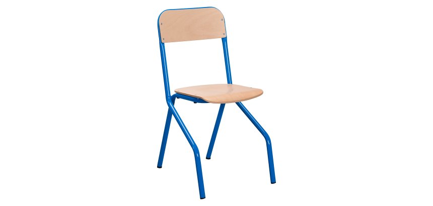 Schoolstoel Matteo - maat 6 - groep 8/middelbare school - gekleurde vernis - tafelsteun