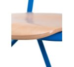 Schoolstoel Matteo - maat 6 - groep 8/middelbare school - gekleurde vernis - tafelsteun