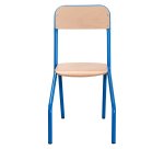 Schoolstoel Matteo - maat 6 - groep 8/middelbare school - gekleurde vernis - tafelsteun