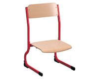 Nursery School Chair Syllab - adjustable - red varnish color