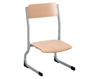 Chaise scolaire Maternelle Syllab - réglable- couleur vernis jaune
