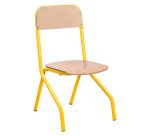 Schoolstoel Matteo - maat 4 - groep 3/4 - gekleurde vernis - tafelsteun
