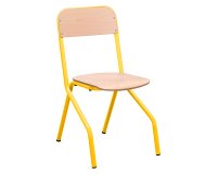 Chaise scolaire Matteo taille 5, CE2/CM1 - Piètement jaune