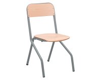 Chaise scolaire Matteo taille 5, CE2/CM1 - Piètement gris