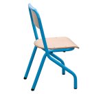 Schoolstoel Matteo - maat 1 - kleuterschool kleine afdeling - gekleurde vernis - tafelsteun