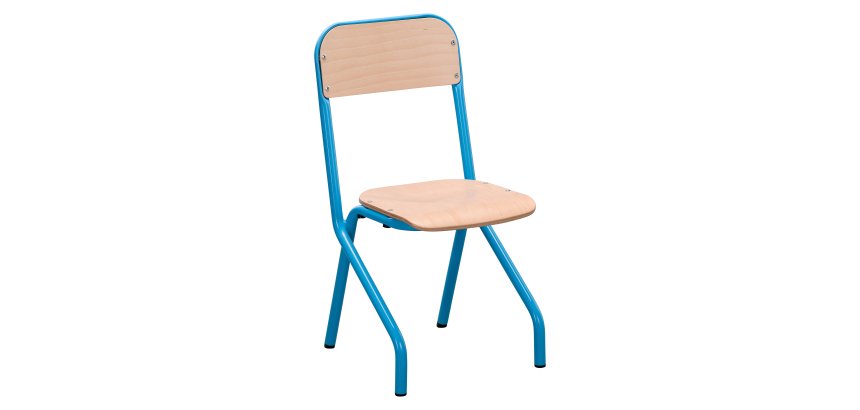 Matteo schoolstoel - maat 2 - kleuterschool middenklas - gekleurde vernis - tafelsteun