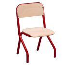 Schoolstoel Matteo - maat 1 - kleuterschool kleine afdeling - gekleurde vernis - tafelsteun