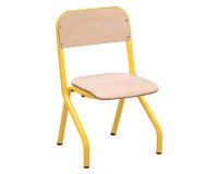 Chaise scolaire Matteo taille 1, maternelle petite section - Piètement jaune