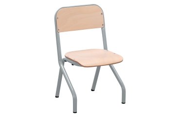 Schoolstoel Matteo - maat 1 - kleuterschool kleine afdeling - gekleurde vernis - tafelsteun