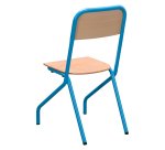 Schoolstoel Matteo - maat 3 - laatste kleuterklas - gekleurde vernis - tafelsteun