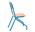 Schoolstoel Matteo - maat 3 - laatste kleuterklas - gekleurde vernis - tafelsteun