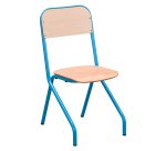 Schoolstoel Matteo - maat 3 - laatste kleuterklas - gekleurde vernis - tafelsteun