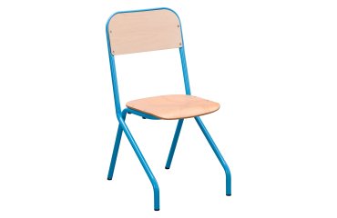 Schoolstoel Matteo - maat 3 - laatste kleuterklas - gekleurde vernis - tafelsteun
