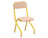 Chaise scolaire Matteo taille 2, maternelle moyenne section - Piètement jaune