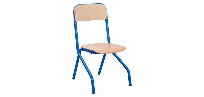 Schoolstoel Matteo - maat 4 - groep 3/4 - gekleurde vernis - tafelsteun