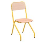 Schoolstoel Matteo - maat 3 - laatste kleuterklas - gekleurde vernis - tafelsteun