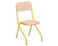 Chaise scolaire Matteo taille 3, maternelle grande section - Piètement jaune