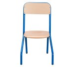Schoolstoel Matteo - maat 4 - groep 3/4 - gekleurde vernis - tafelsteun