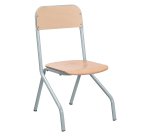 Schoolstoel Matteo - maat 4 - groep 3/4 - gekleurde vernis - tafelsteun