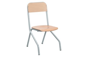 Schoolstoel Matteo - maat 4 - groep 3/4 - gekleurde vernis - tafelsteun