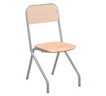 Schoolstoel Matteo - maat 3 - laatste kleuterklas - gekleurde vernis - tafelsteun