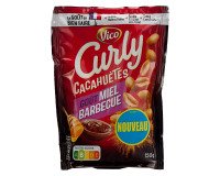 Cacahuètes Curly goût miel barbecue - Sachet de 150 g