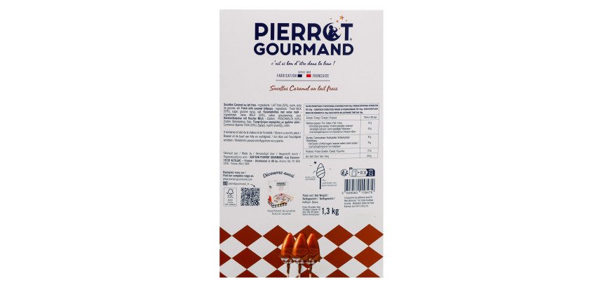 Sucettes caramel au lait frais Pierrot Gourmand - Boîte distributrice de 100