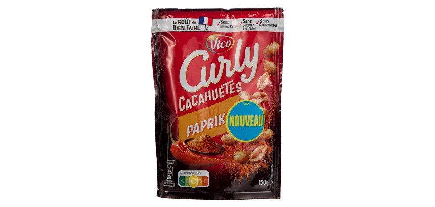 Cacahuètes Curly goût paprika - Sachet de 150 g
