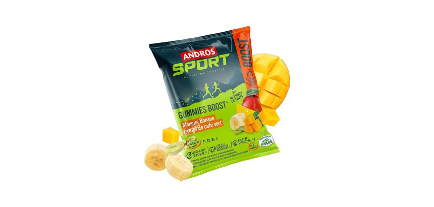 Gummies Boost Mango Banane Andros Sport - Beutel à 30 g