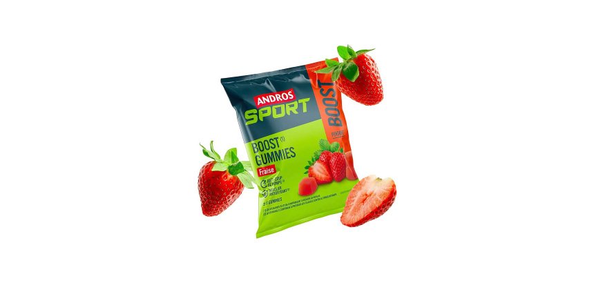 Gummies Boost Erdbeere Andros Sport - Beutel mit 30 g
