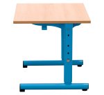 Schooltafel Syllab, 1 plaats, l.60 cm, verstelbaar, maat 1 tot 4, melamine blad