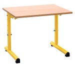 Table scolaire 1 place SYLLAB L.60 cm plateau hêtre - taille 1 à 4 pour Maternelle à CP