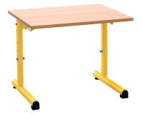 Table scolaire 1 place SYLLAB L.60 cm plateau hêtre - taille 1 à 4 pour Maternelle à CP