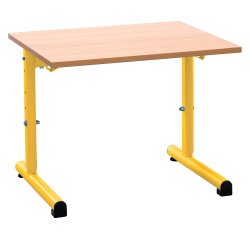 Schooltafel Syllab, 1 plaats, l.60 cm, verstelbaar, maat 1 tot 4, melamine blad