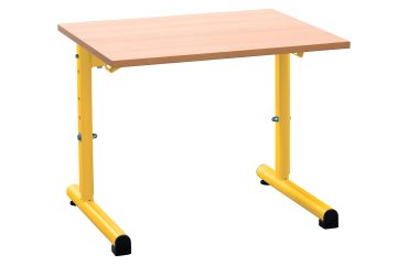 Schultisch 1 Platz SYLLAB L.60 cm Tischplatte Buche - Größe 1 bis 4 für Kindergarten bis 1. Klasse