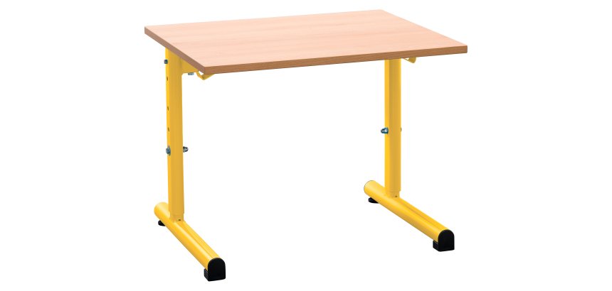 School desk 1 seat SYLLAB L.60 cm beech top - size 1 to 4 for Kindergarten to Grade 1