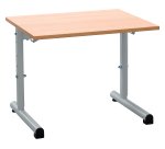 Table scolaire 1 place SYLLAB L.60 cm plateau hêtre - taille 1 à 4 pour Maternelle à CP