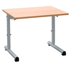 Table scolaire 1 place SYLLAB L.60 cm plateau hêtre - taille 1 à 4 pour Maternelle à CP
