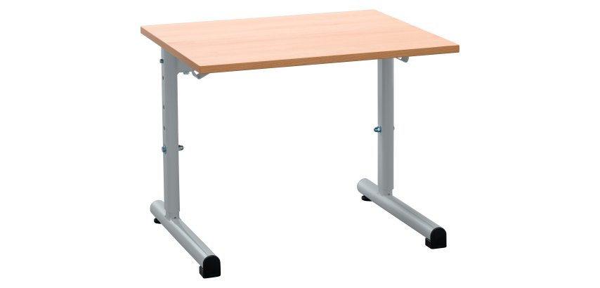 Table scolaire 1 place SYLLAB L.60 cm plateau hêtre - taille 1 à 4 pour Maternelle à CP