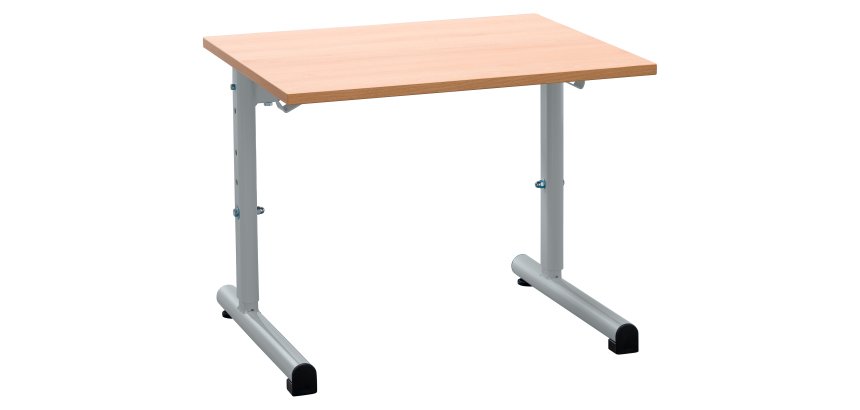 School desk 1 seat SYLLAB L.60 cm beech top - size 1 to 4 for Kindergarten to Grade 1
