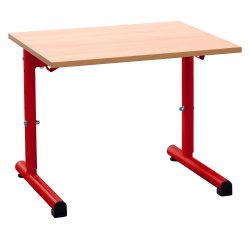 Schooltafel Syllab, 1 plaats, l.60 cm, verstelbaar, maat 1 tot 4, melamine blad