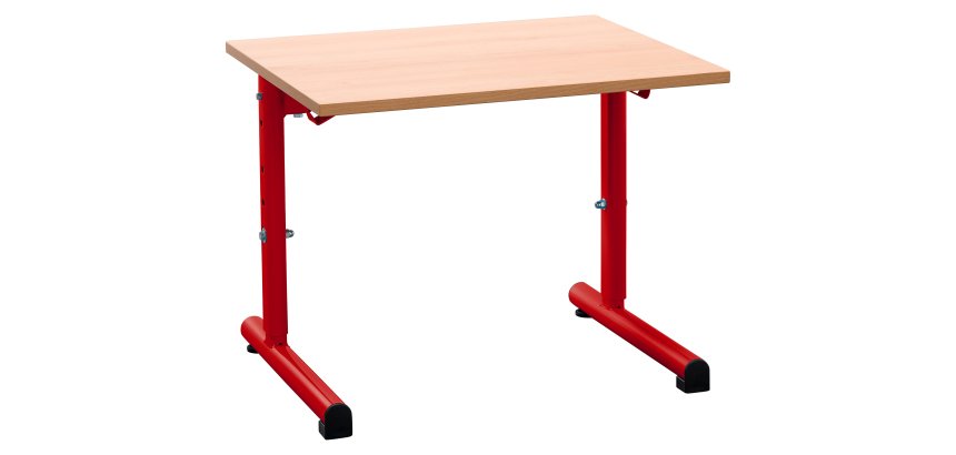 Table scolaire 1 place SYLLAB L.60 cm plateau hêtre - taille 1 à 4 pour Maternelle à CP