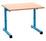 Schooltafel Syllab, 1 plaats, l.60 cm, verstelbaar, maat 1 tot 4, melamine blad