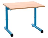 Table scolaire 1 place SYLLAB L.60 cm plateau hêtre - taille 1 à 4 pour Maternelle à CP