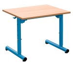 Schooltafel Syllab, 1 plaats, l.60 cm, verstelbaar, maat 1 tot 4, melamine blad