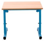 Schooltafel Syllab, 1 plaats, l.60 cm, verstelbaar, maat 1 tot 4, melamine blad